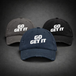 Go Get It- Distressed Vintage Embroidered Hat For Pickleball