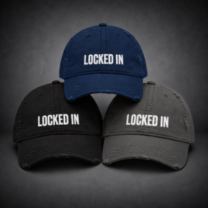 Locked In – Distressed Vintage Embroidered Hat For Pickleball